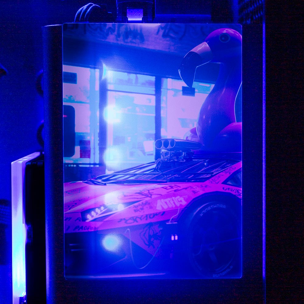 Bad Flamingo RGB SSD Cover Vertical - Skie Graphic Studio - V1Tech