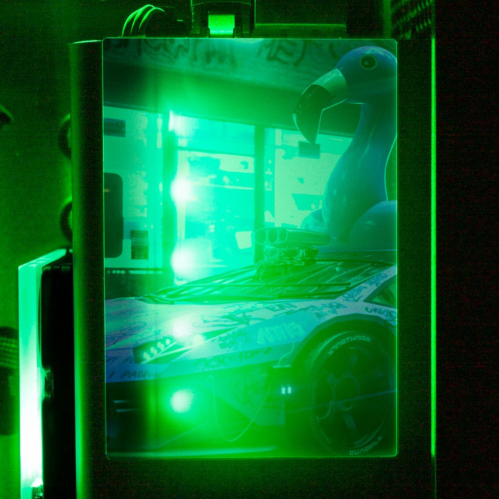 Bad Flamingo RGB SSD Cover Vertical - Skie Graphic Studio - V1Tech