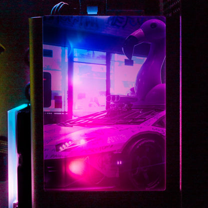 Bad Flamingo RGB SSD Cover Vertical - Skie Graphic Studio - V1Tech