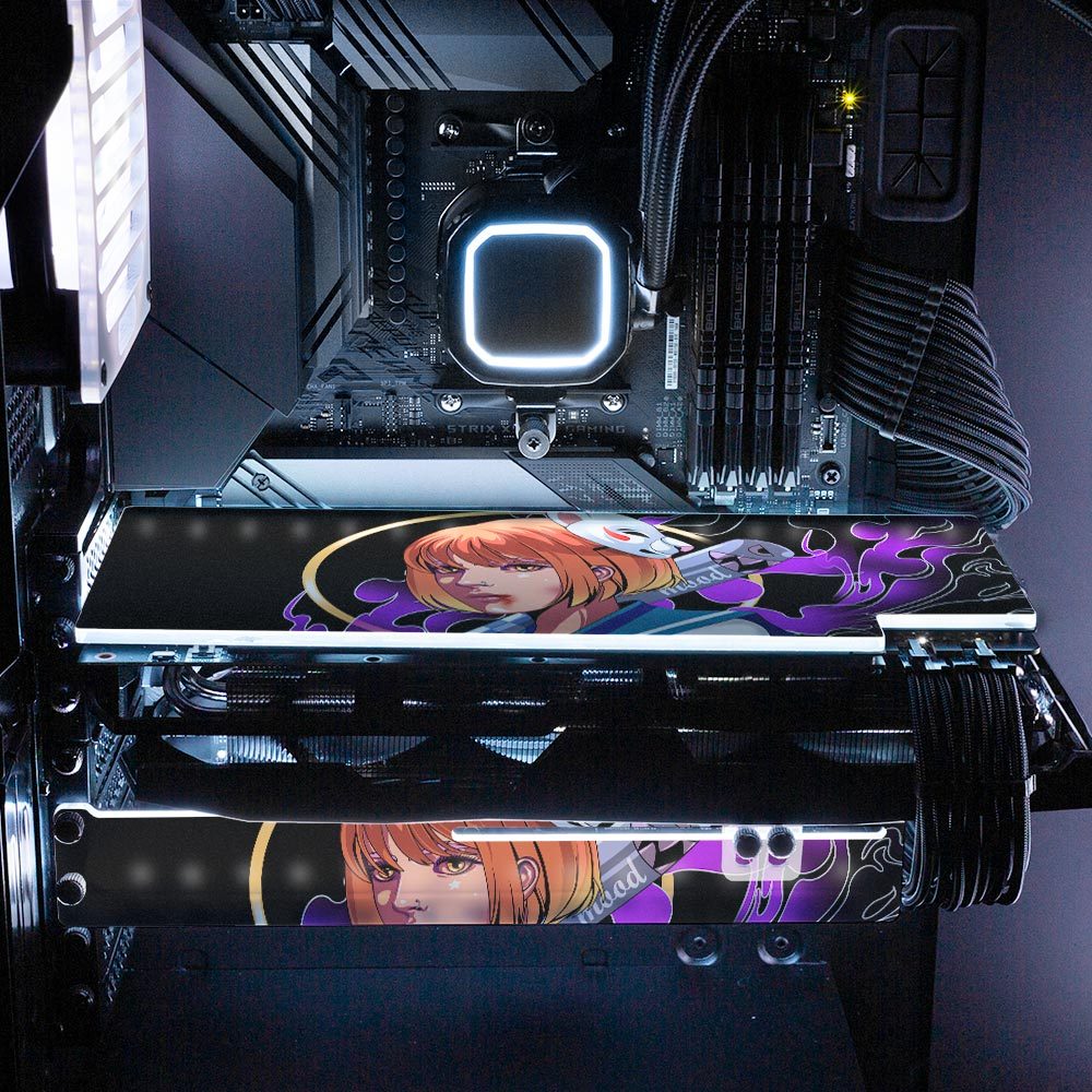 Bad Mood Girl RGB GPU Backplate - HeyMoonly - V1Tech