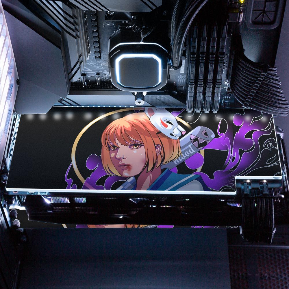 Bad Mood Girl RGB GPU Backplate - HeyMoonly - V1Tech