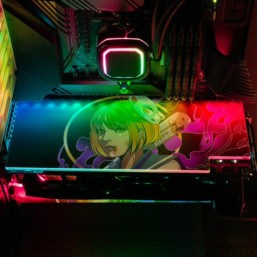 Bad Mood Girl RGB GPU Backplate - HeyMoonly - V1Tech