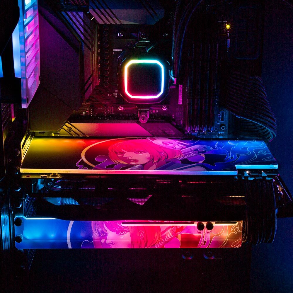 Bad Mood Girl RGB GPU Backplate - HeyMoonly - V1Tech