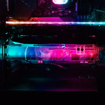 Bad Mood Girl RGB GPU Support Bracket - HeyMoonly - V1Tech