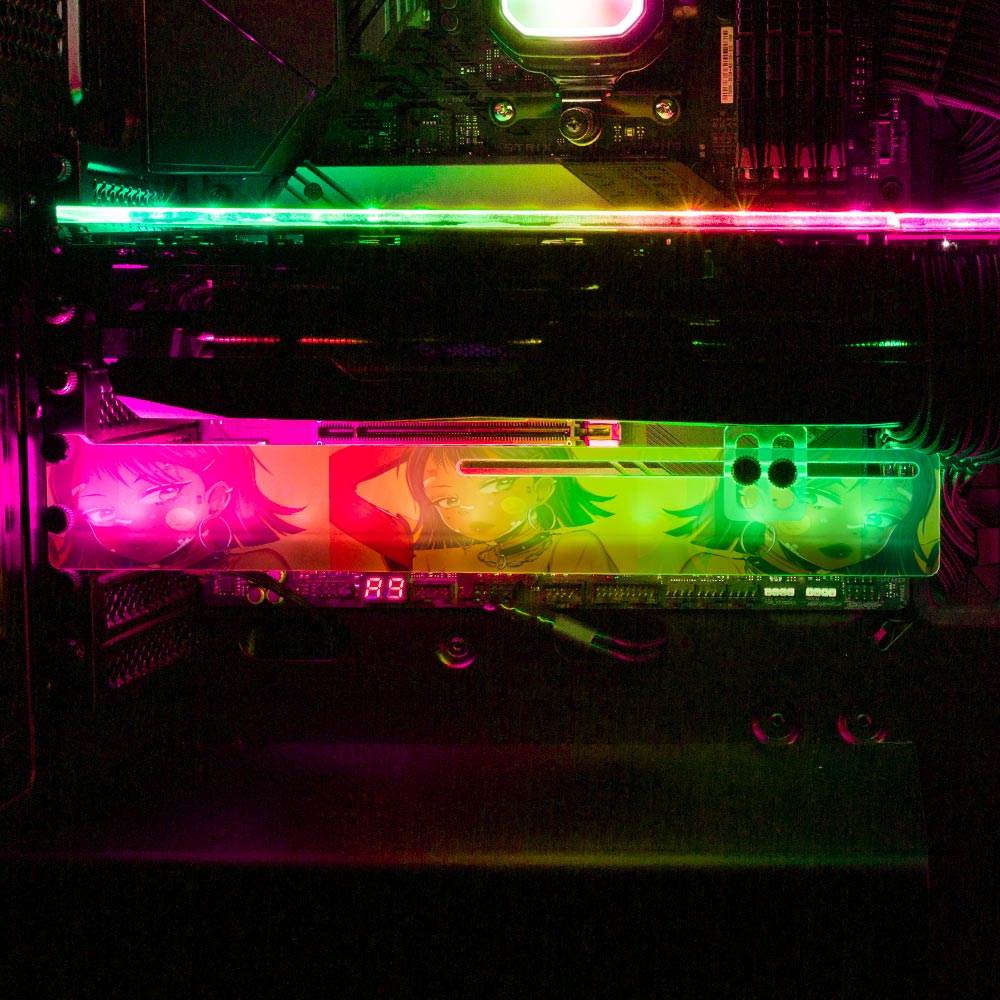 Bad to the Bone RGB GPU Support Bracket - YacilArt - V1Tech