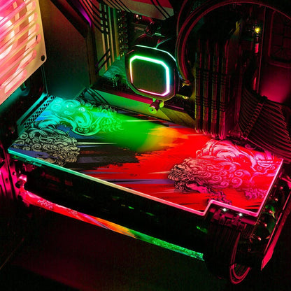 Battle of the Dragons RGB GPU Backplate - Daniele Caruso - V1Tech