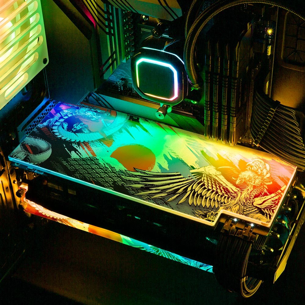 Battle of the Water Dragon RGB GPU Backplate - Daniele Caruso - V1Tech