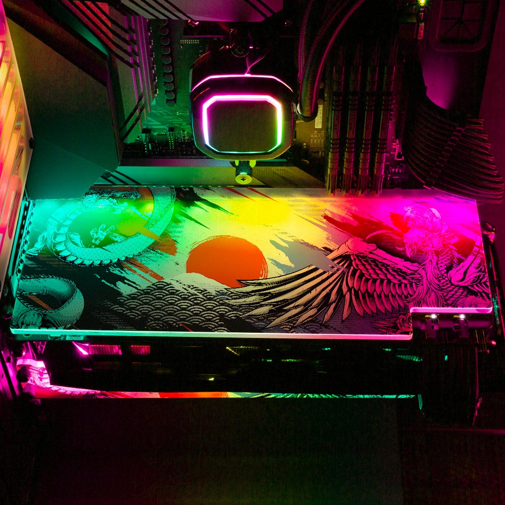 Battle of the Water Dragon RGB GPU Backplate - Daniele Caruso - V1Tech