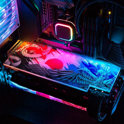 Battle of the Water Dragon RGB GPU Backplate - Daniele Caruso - V1Tech