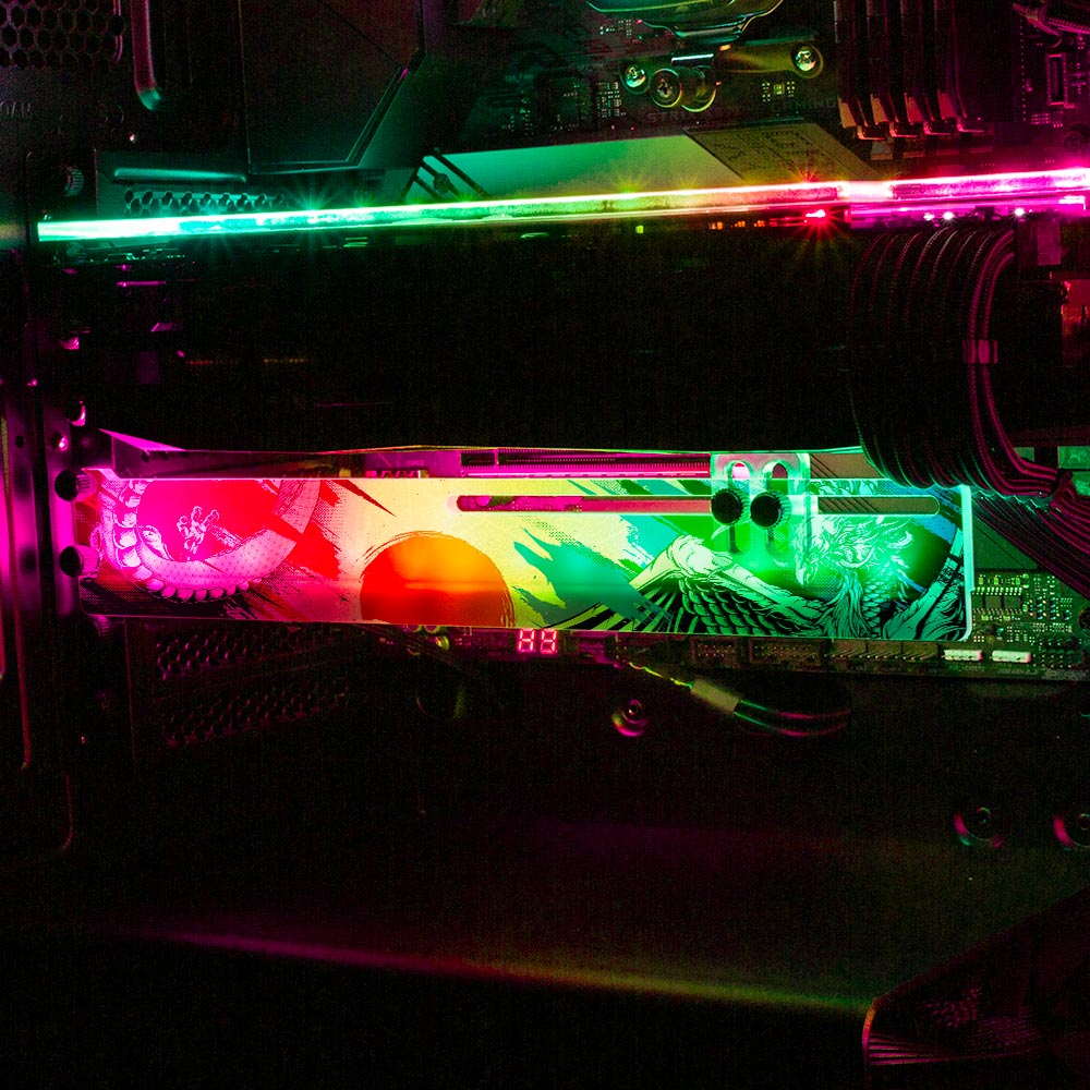 Battle of the Water Dragon RGB GPU Support Bracket - Daniele Caruso - V1Tech