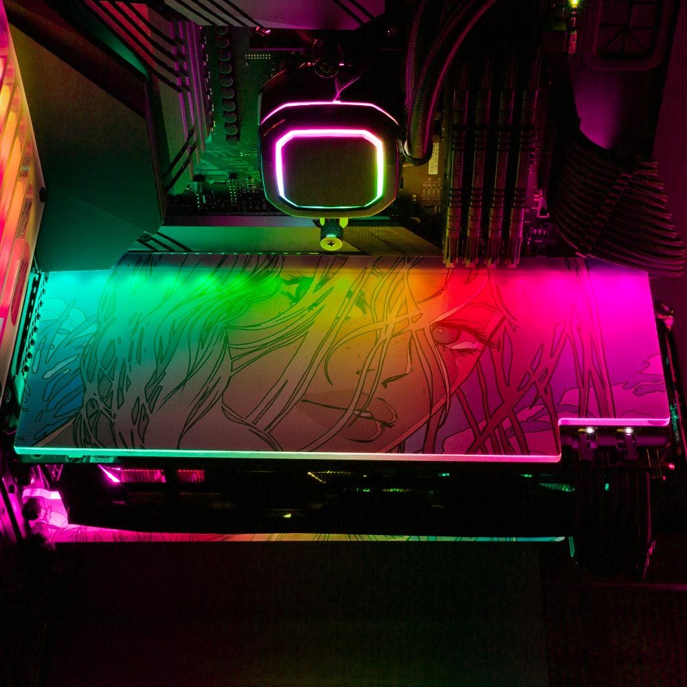 Beach Girl RGB GPU Backplate - Annicelric - V1Tech