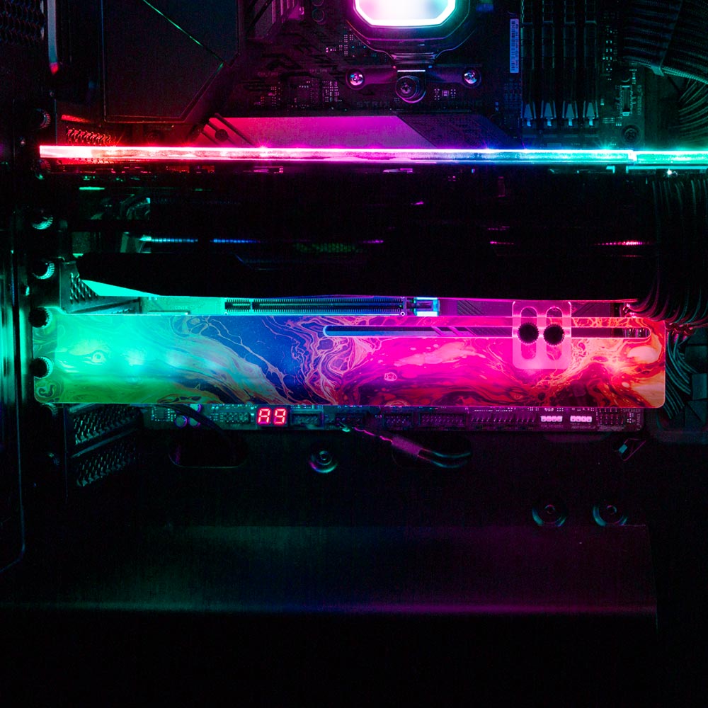 Believe in Yourself RGB GPU Support Bracket - Geoglyser - V1Tech