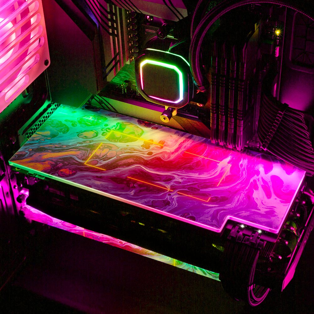 Beyond Sight RGB GPU Backplate - Geoglyser - V1Tech