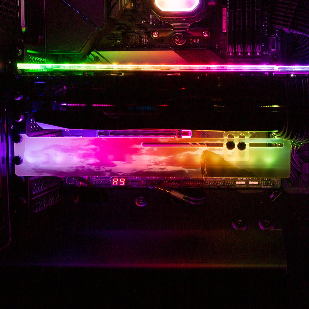 Big Cat Reflection RGB GPU Support Bracket - Nogar007 - V1Tech