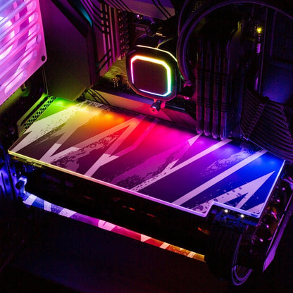 Black 80s Electric RGB GPU Backplate - V1Tech