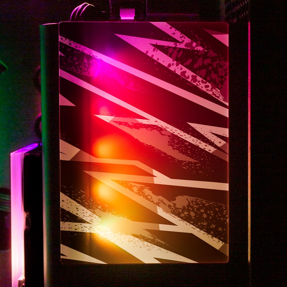 Black 80s Electric RGB SSD Cover Vertical - V1Tech