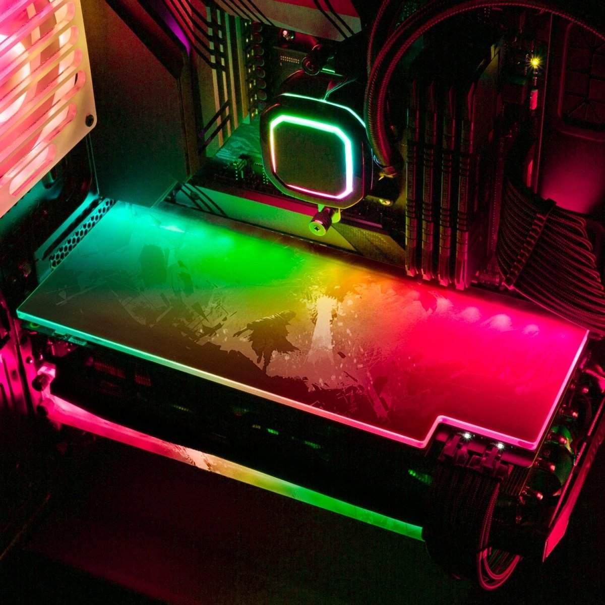 Black Dragon Breath RGB GPU Backplate - V1Tech