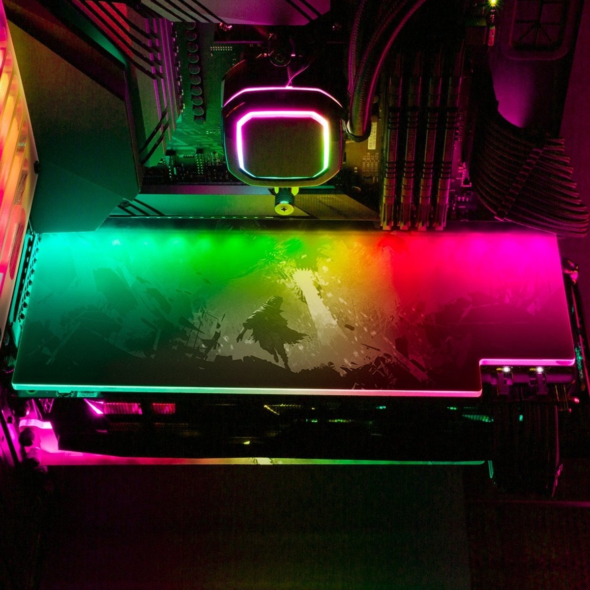 Black Dragon Breath RGB GPU Backplate - V1Tech