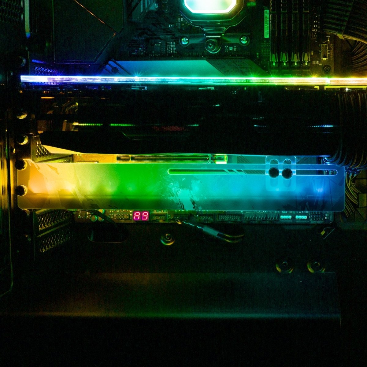 Black Dragon Breath RGB GPU Support Bracket - V1Tech