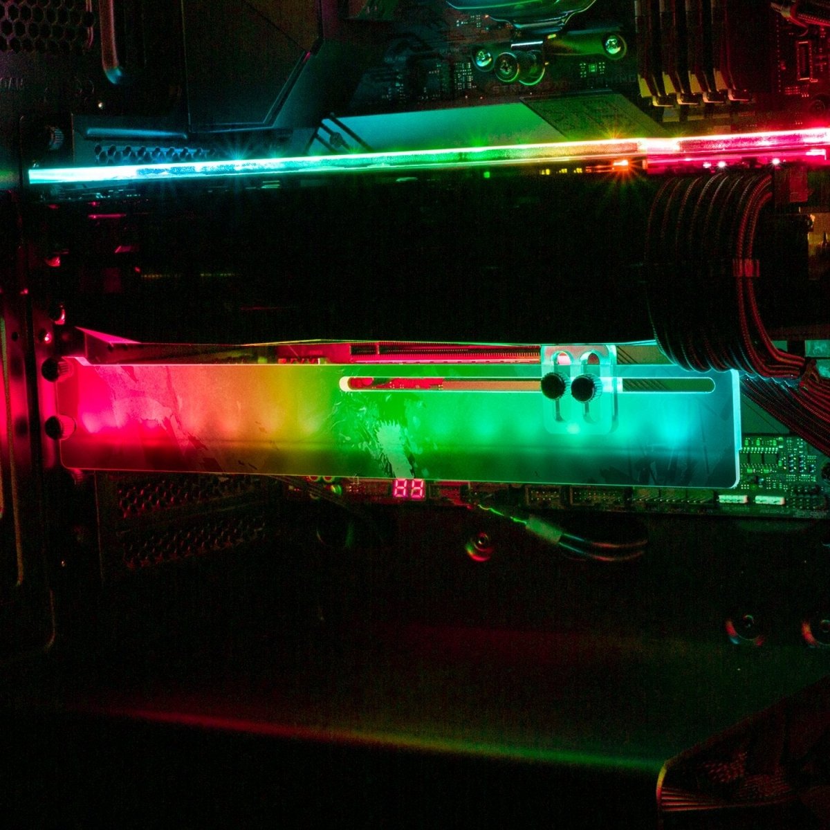 Black Dragon Breath RGB GPU Support Bracket - V1Tech