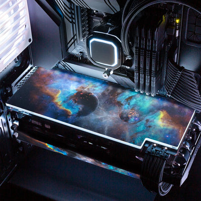 Black Planets RGB GPU Backplate