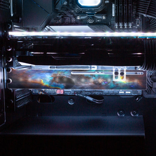 Black Planets RGB GPU Support Bracket - Ismaeel Shaikh - V1Tech