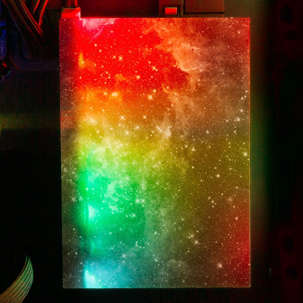 Black Space RGB HDD Cover Vertical - V1Tech