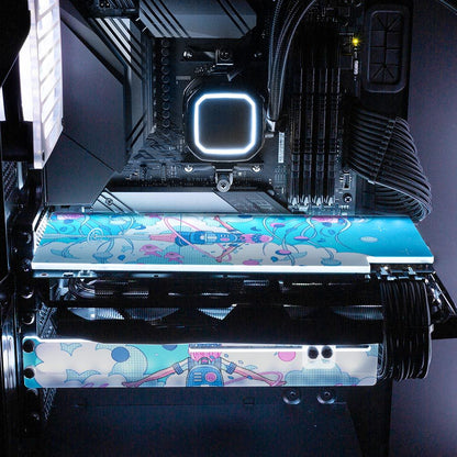 Blue Infinity RGB GPU Support Bracket - XmioArt - V1Tech