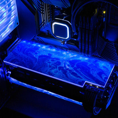 Blue Neon RGB GPU Backplate - Geoglyser - V1Tech