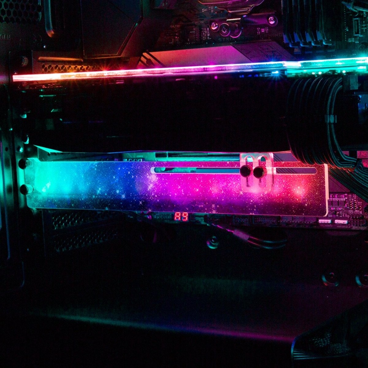 Blue Space RGB GPU Support Bracket - V1Tech