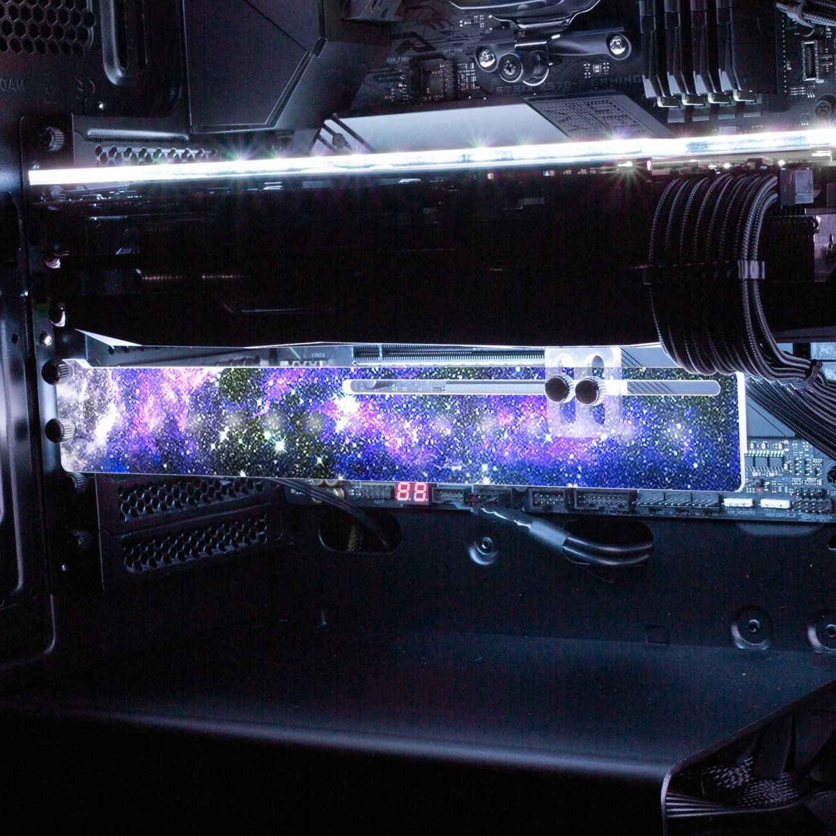 Blue Space RGB GPU Support Bracket - V1Tech