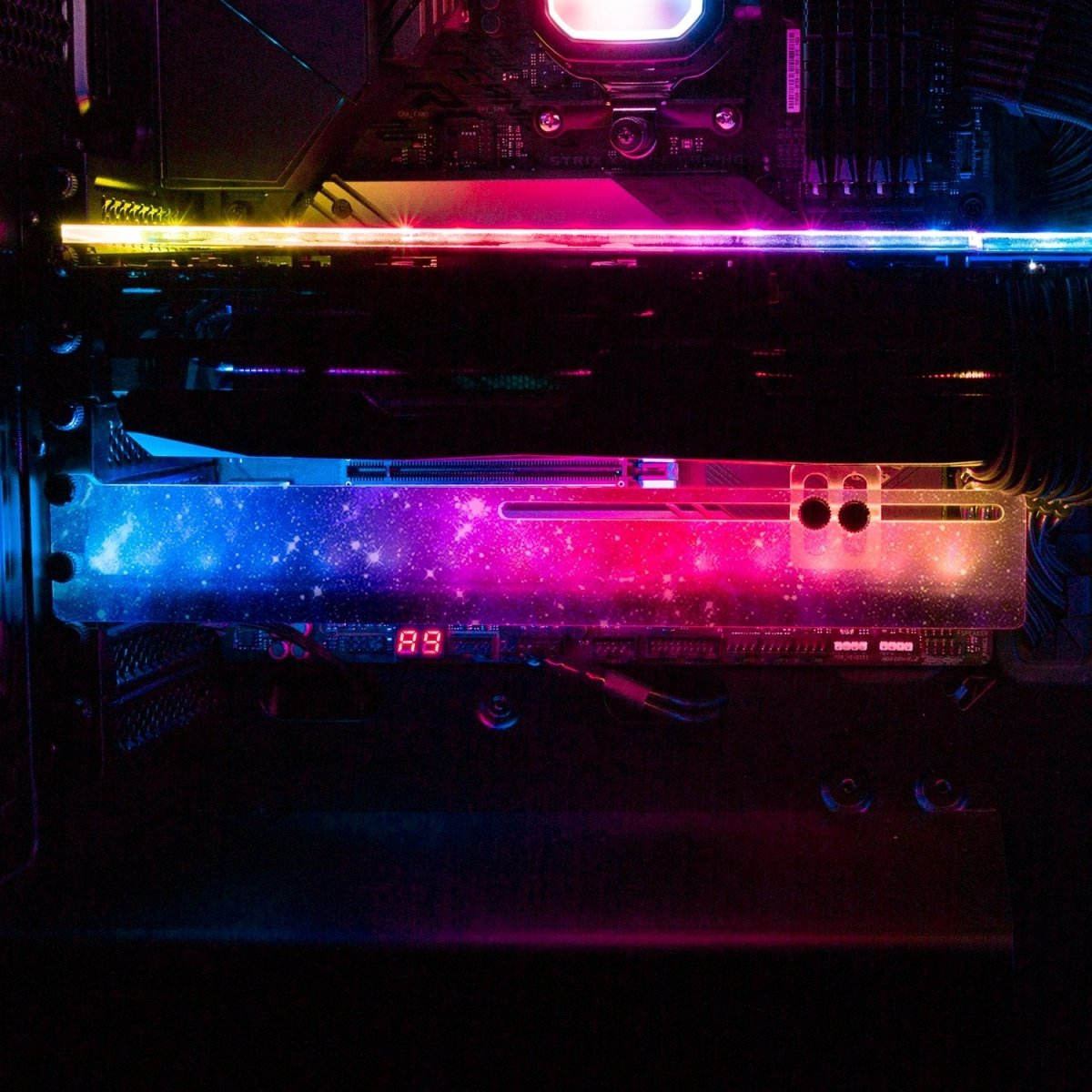 Blue Space RGB GPU Support Bracket - V1Tech