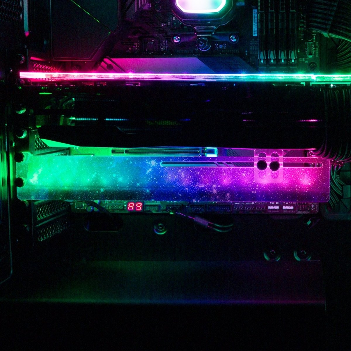 Blue Space RGB GPU Support Bracket - V1Tech