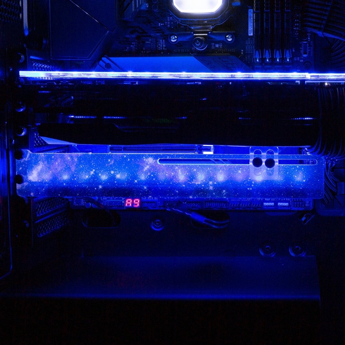 Blue Space RGB GPU Support Bracket - V1Tech