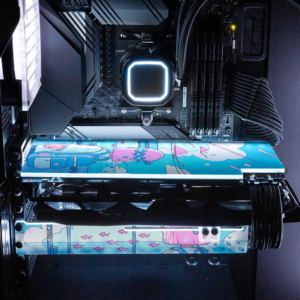 Blue Station RGB GPU Backplate - XmioArt - V1Tech