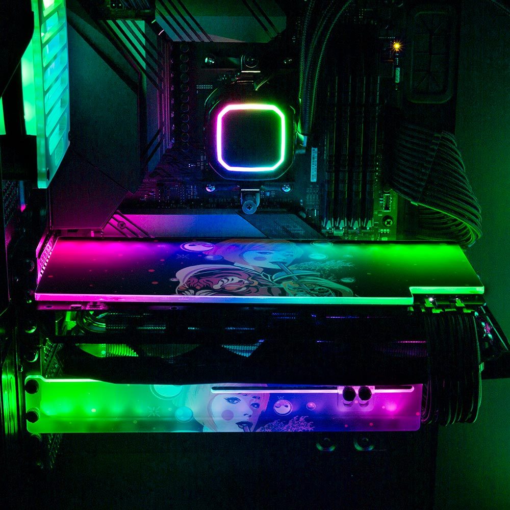 Boba Geisha RGB GPU Backplate - HeyMoonly - V1Tech