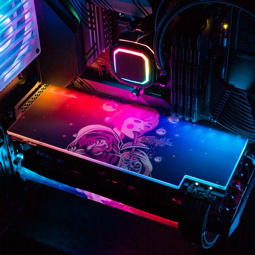 Boba Geisha RGB GPU Backplate - HeyMoonly - V1Tech