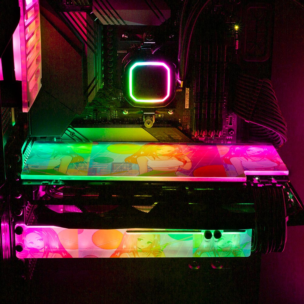 Born in the 90s RGB GPU Backplate - YacilArt - V1Tech