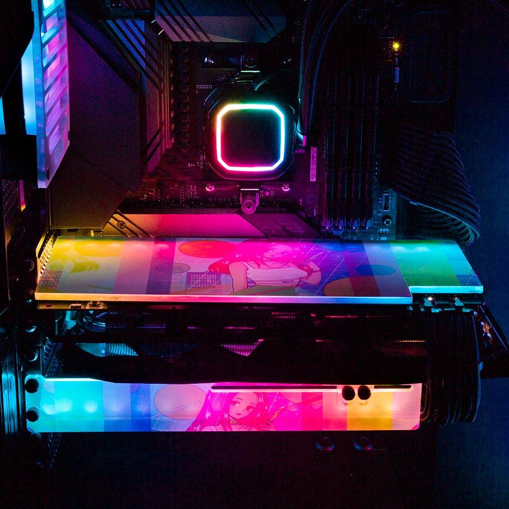 Born in the 90s V2 RGB GPU Backplate - YacilArt - V1Tech