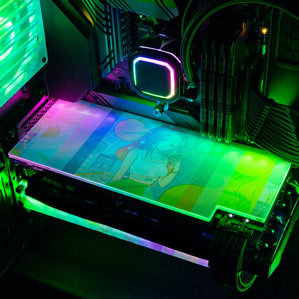 Born in the 90s V2 RGB GPU Backplate - YacilArt - V1Tech