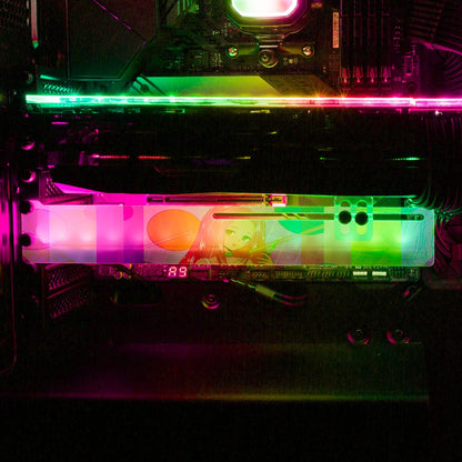 Born in the 90s V2 RGB GPU Support Bracket - YacilArt - V1Tech