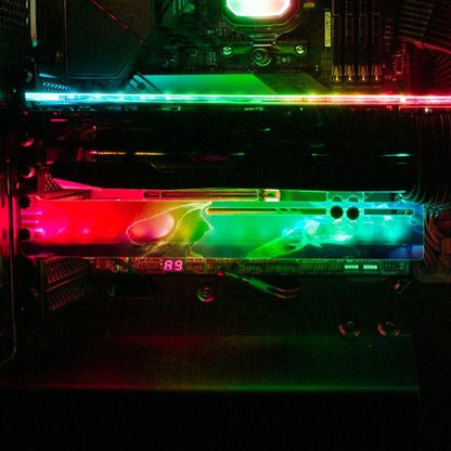 Brain 2 RGB GPU Support Bracket - Skie Graphic Studio - V1Tech