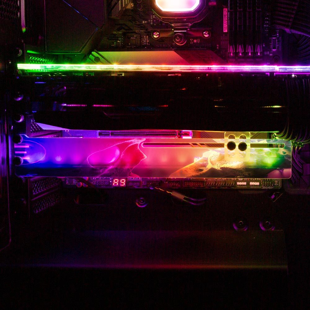 Brain 2 RGB GPU Support Bracket - Skie Graphic Studio - V1Tech