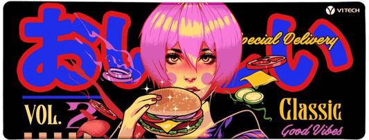 Burger Geisha Large Mouse Pad - HeyMoonly - V1Tech