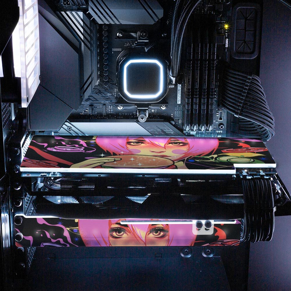 Burger Geisha RGB GPU Backplate - HeyMoonly - V1Tech