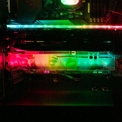 Burger Geisha RGB GPU Support Bracket - HeyMoonly - V1Tech