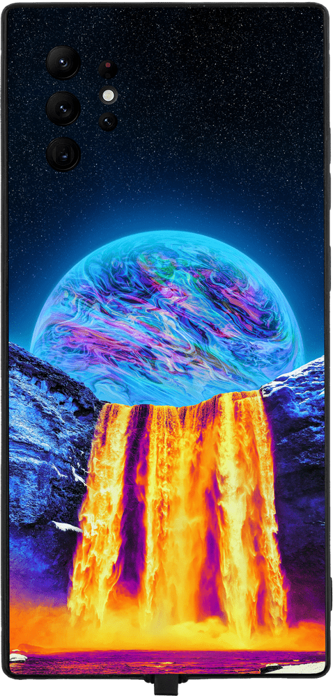 Burning Waterfalls RGB LED Protective Phone Case for iPhone and Samsung Models - Geoglyser - V1 Tech