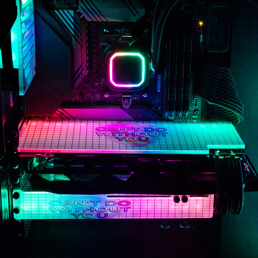 Can't Do Without You RGB GPU Backplate - Javilostcontrol - V1Tech