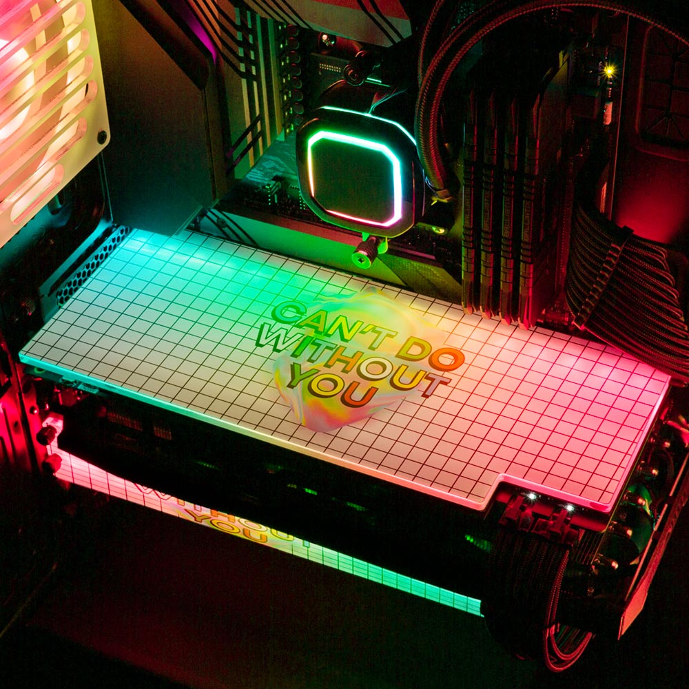 Can't Do Without You RGB GPU Backplate - Javilostcontrol - V1Tech