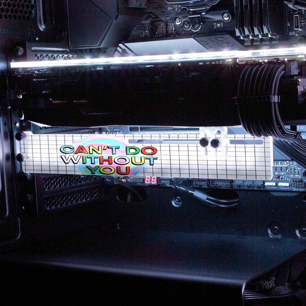 Can't Do Without You RGB GPU Support Bracket - Javilostcontrol - V1Tech